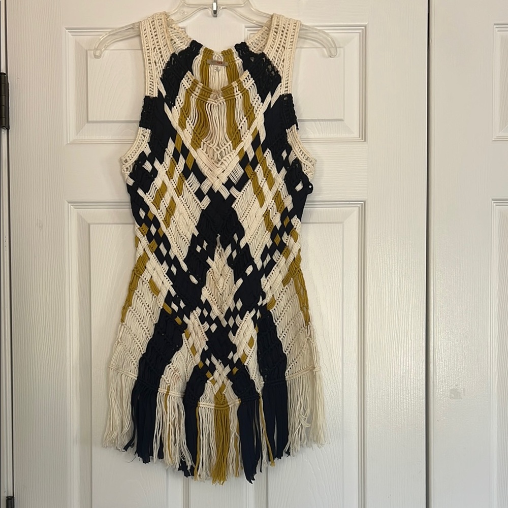 Vintage FietsVoor2 byAnthropology London Sheath Mini Dress Halter Cocktail Small